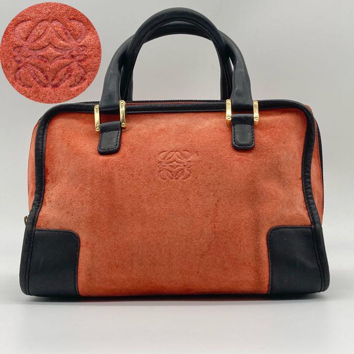 美品☆ロエベ LOEWE アマソナ アナグラム スエード ゴールド金具 高い