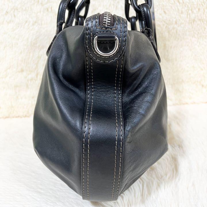 希少・美品】ロエベ 2way ショルダーバッグ サングリア 黒 アナグラム