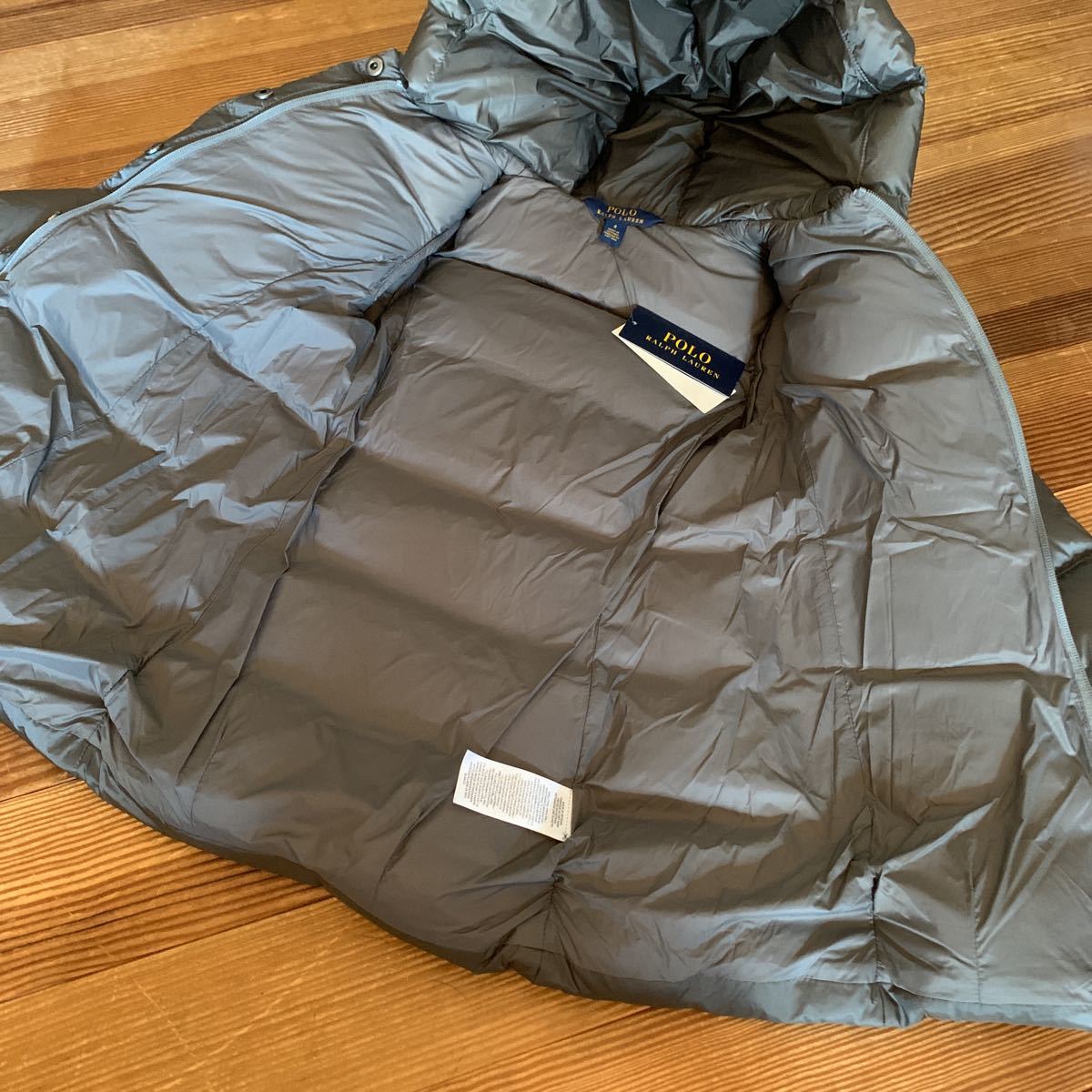  new goods unused Ralph Lauren Kids girl down jacket hood gray outer 110cm regular price 49390 down coat tag attaching 