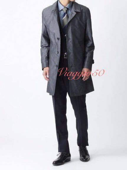 【初回限定】 《新品》ブラックレーベルクレスト　シャンブレーライトウェイトステンカラーコート コート