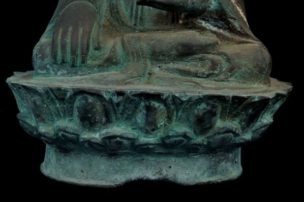 正規輸入品 仏教美術 銅器 如来像 坐像 仏像 骨董品 美術品 1935tcy