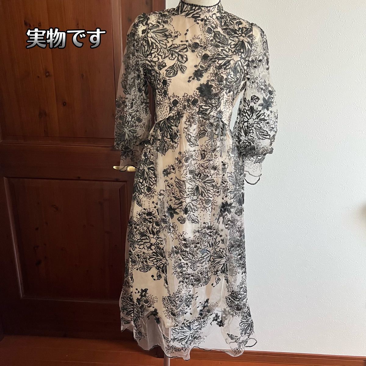 黒 刺繍 ワンピース ドレス レース パーティー 二次会 結婚式 黒 刺繍 ワンピース ドレス レース パーティー 二次会 結婚式