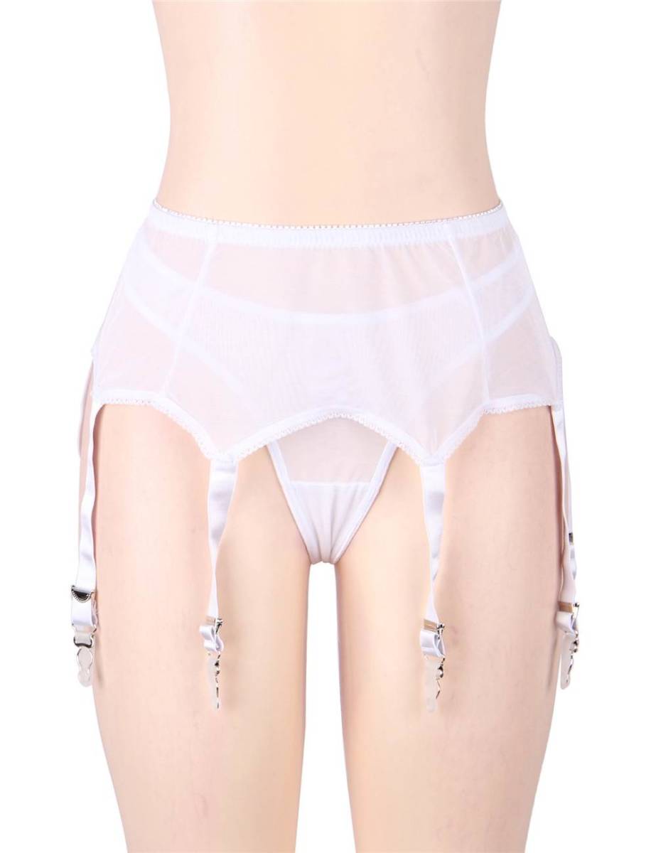 5182-2 M size garter belt shorts set sexy Ran Jerry underwear white 
