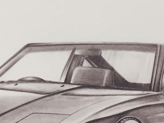  Toyota TOYOTA Supra A70 [ pencil sketch ] famous car old car illustration A4 size amount attaching autographed 