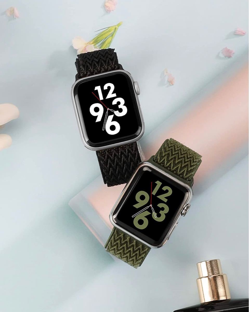 新品未使用 Apple Watch 42 44 45mm ナイロンバンド 黒 通販