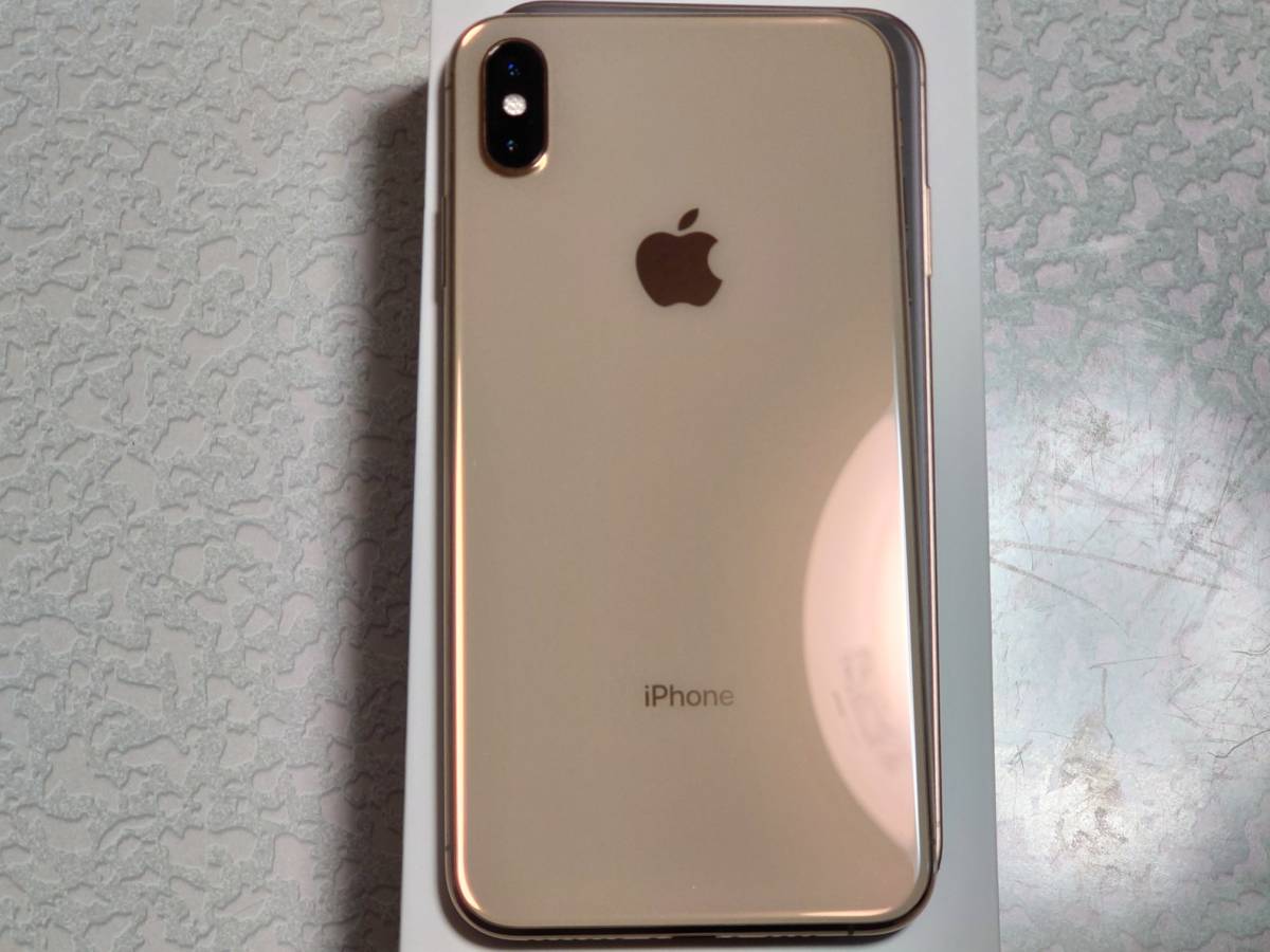 美品】iPhone XS 256GB ゴールド SIMフリー／おまけ付き-