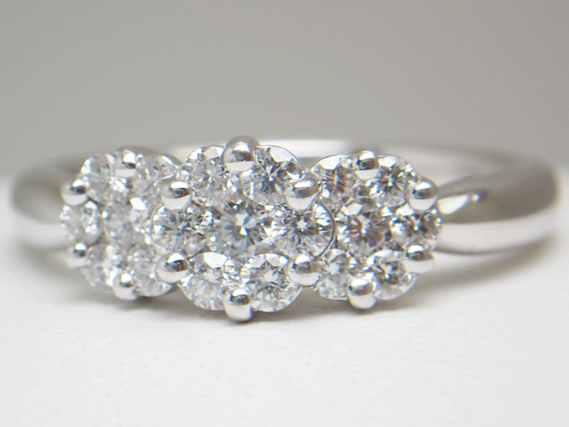 PT900 ダイヤモンド リング 0.50ct 上質天然ダイヤ ハート