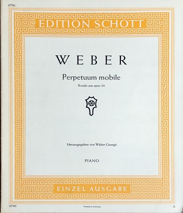 ウェーバー ピアノ・ソナタ 第1番 ハ長調 Op.24より 常動曲(無窮動) 輸入楽譜 weber Perpetuum Mobile Rondo Aus Op.24 ピアノ 洋書_画像1