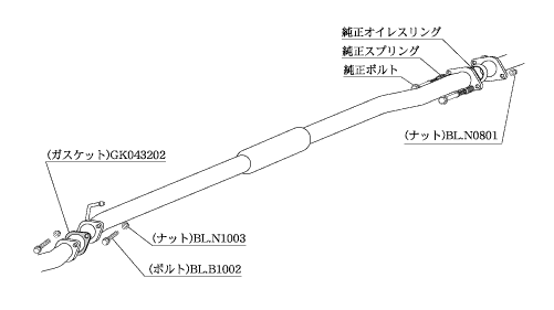 柿本改 センターパイプ BCP321 マフラー スバル ヴィヴィオ [E-KK3] 柿本 送料無料_画像1