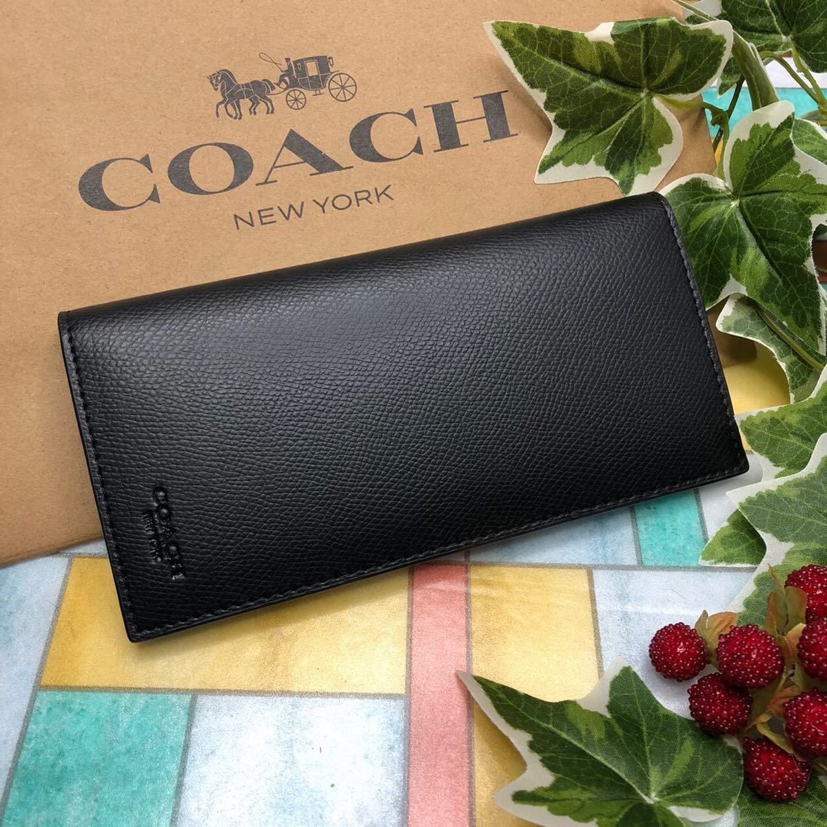 COACH コーチ 新品 長財布 メンズ-