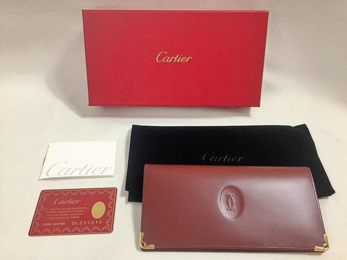 未使用】 Cartier カルティエ L3000465 マストライン 長札入れ 長財布
