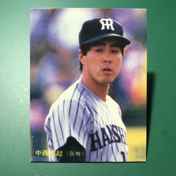 1986年　カルビー　プロ野球カード　86年　160番　阪神　中西　　【管理NO:6-48】_画像1