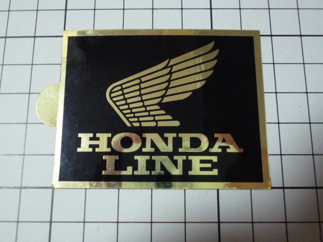 純正品 HONDA LINE ステッカー 当時物 です (66×52mm) ホンダ ライン_画像1