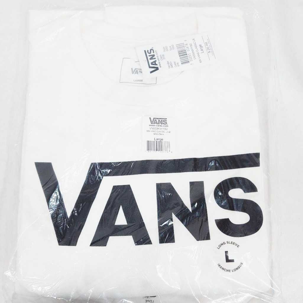 【L】VANS バンズ/ロンT/長袖Tシャツ/VANS CLASSIC LS/白_画像6