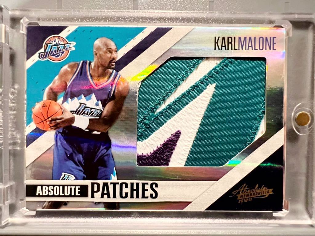 超絶レア初期/10 logo Patch 11 Panini Karl Malone カール・マローン NBA ユニフォーム パッチ Jazz ユタジャズ バスケ 14回 All-star MVP