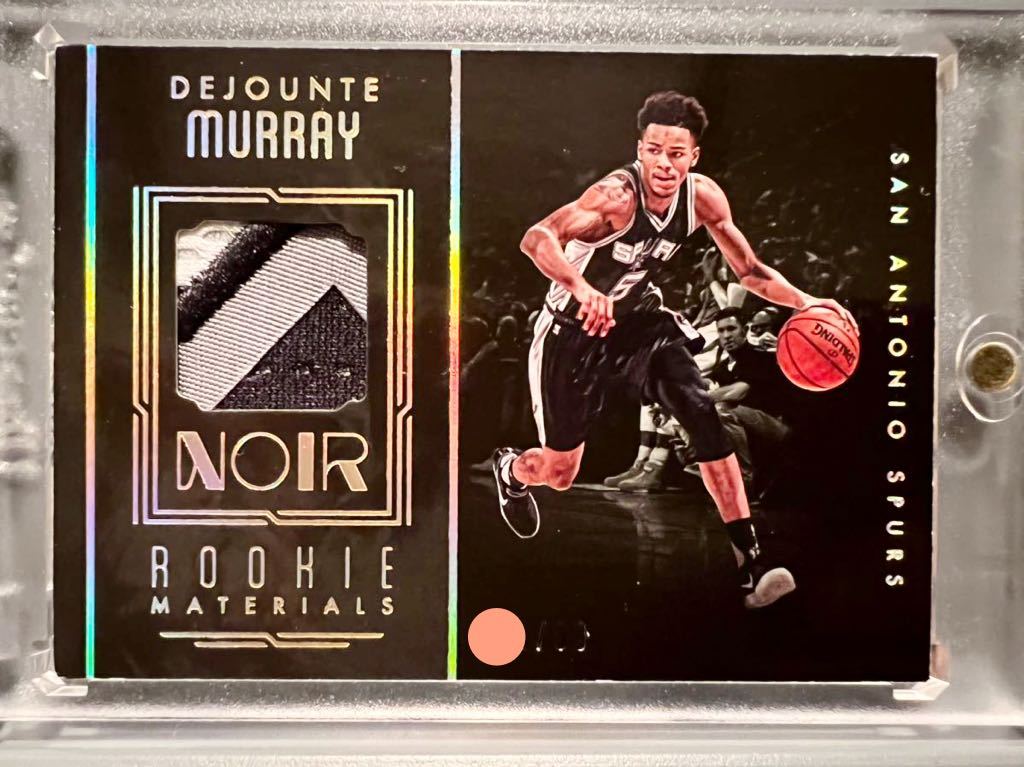 All-star最高級99 RC Jumbo Patch 16 Panini Noir Dejounte Murray デジャンテ・マレー ルーキー NBA ユニフォーム スパーズ Spurs バスケ_画像1