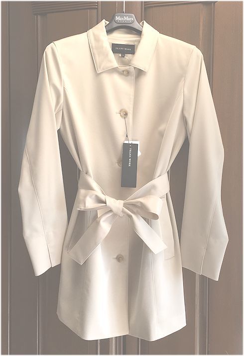  price decline *TRANS WORK trance Work * three . association * turn-down collar * long * coat * is . water processing * beige * size 38*M* unused * free shipping 