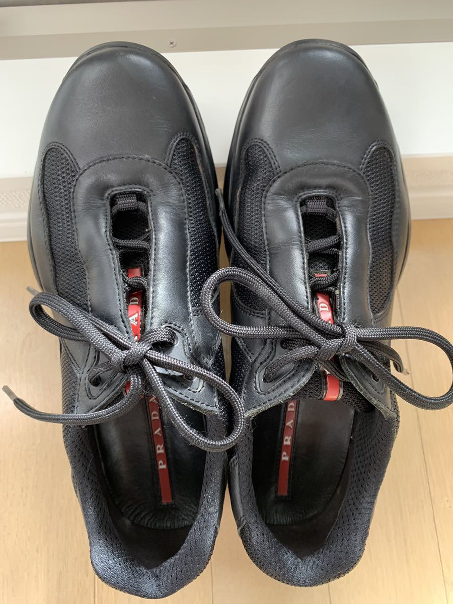 PRADA SPORTS プラダスポーツ スニーカー 黒 サイズ6.5(25.5) www