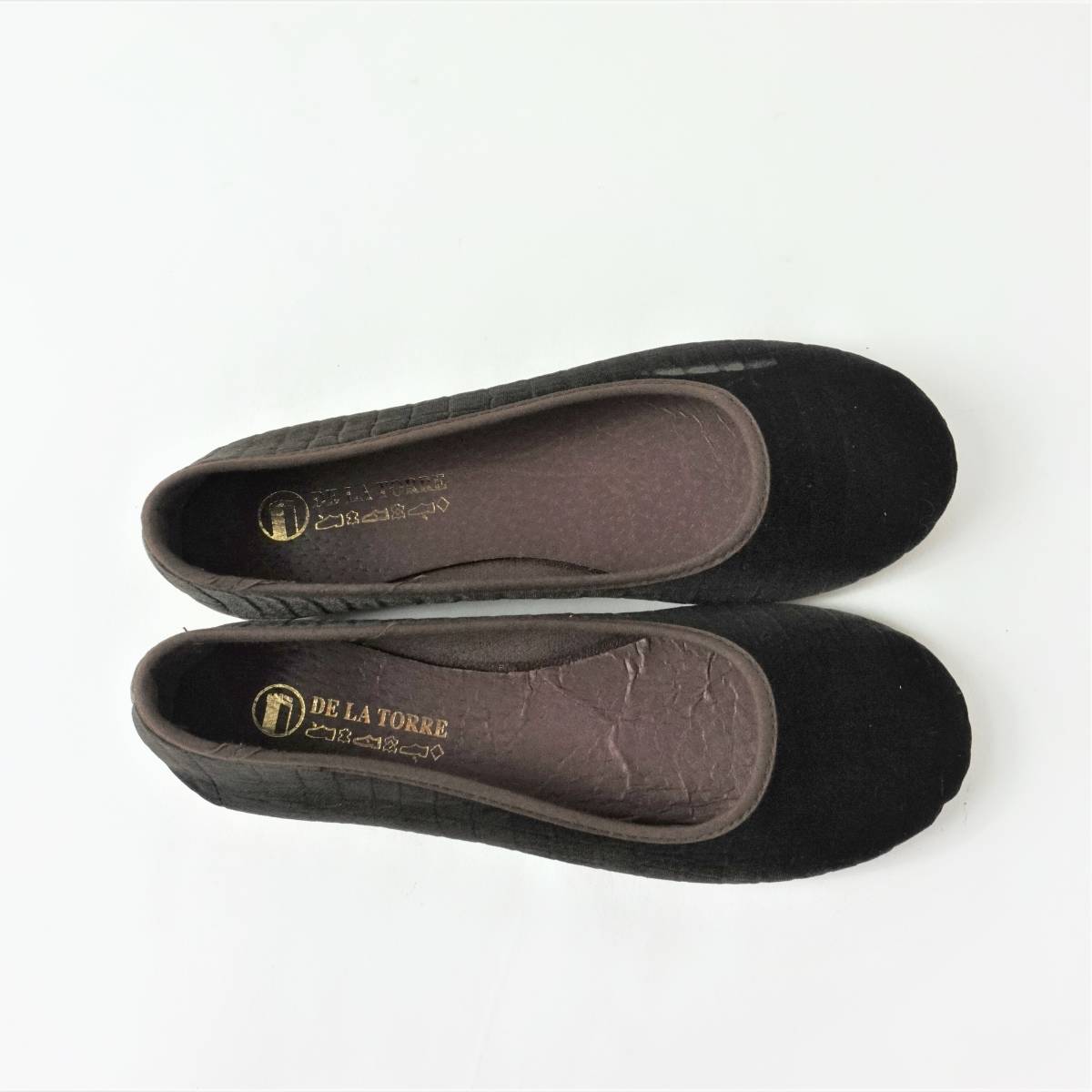 8 discount . outlet new goods unused DE LA TORREtelato-re velour ballet shoes Brown 24.0cm Spain made 4804787