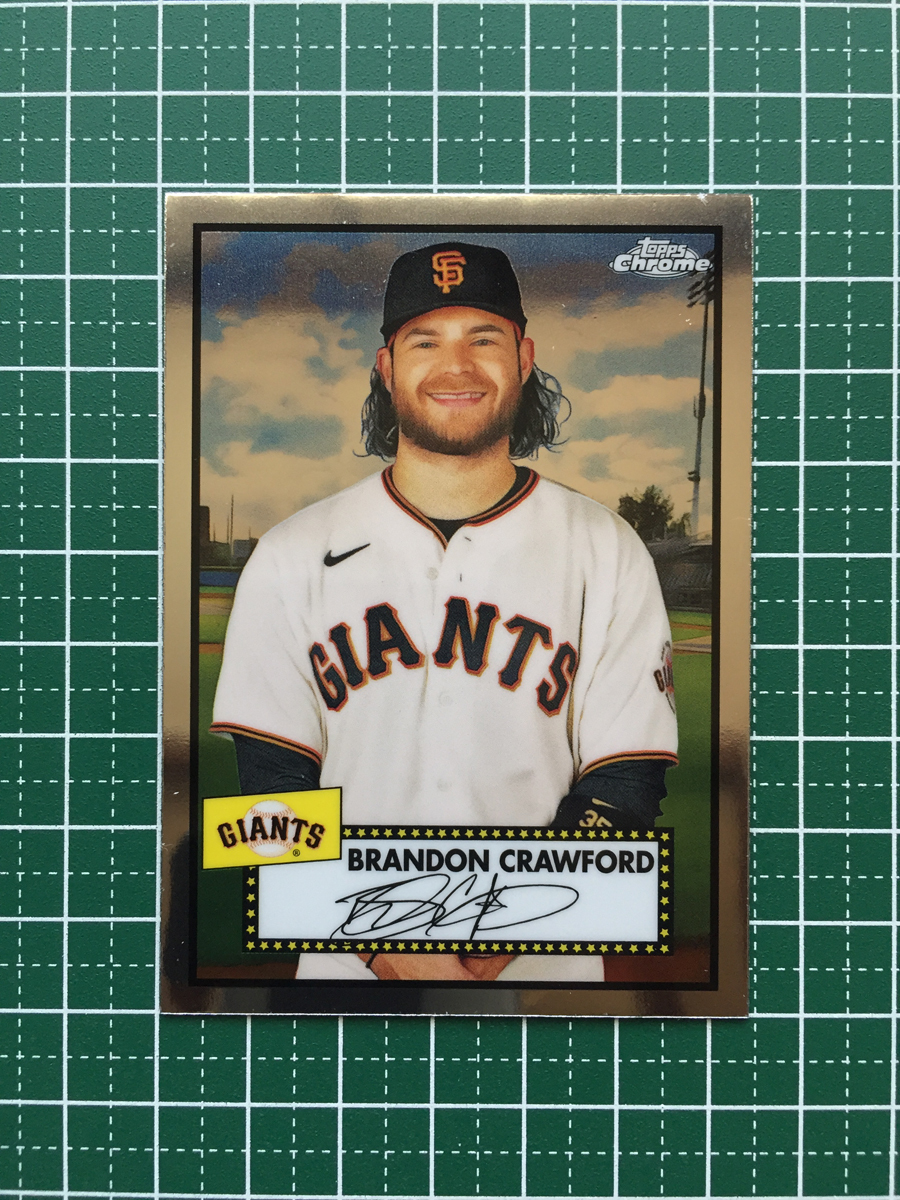 ★TOPPS CHROME MLB 2021 PLATINUM ANNIVERSARY #331 BRANDON CRAWFORD［SAN FRANCISCO GIANTS］ベースカード「BASE」★_画像1