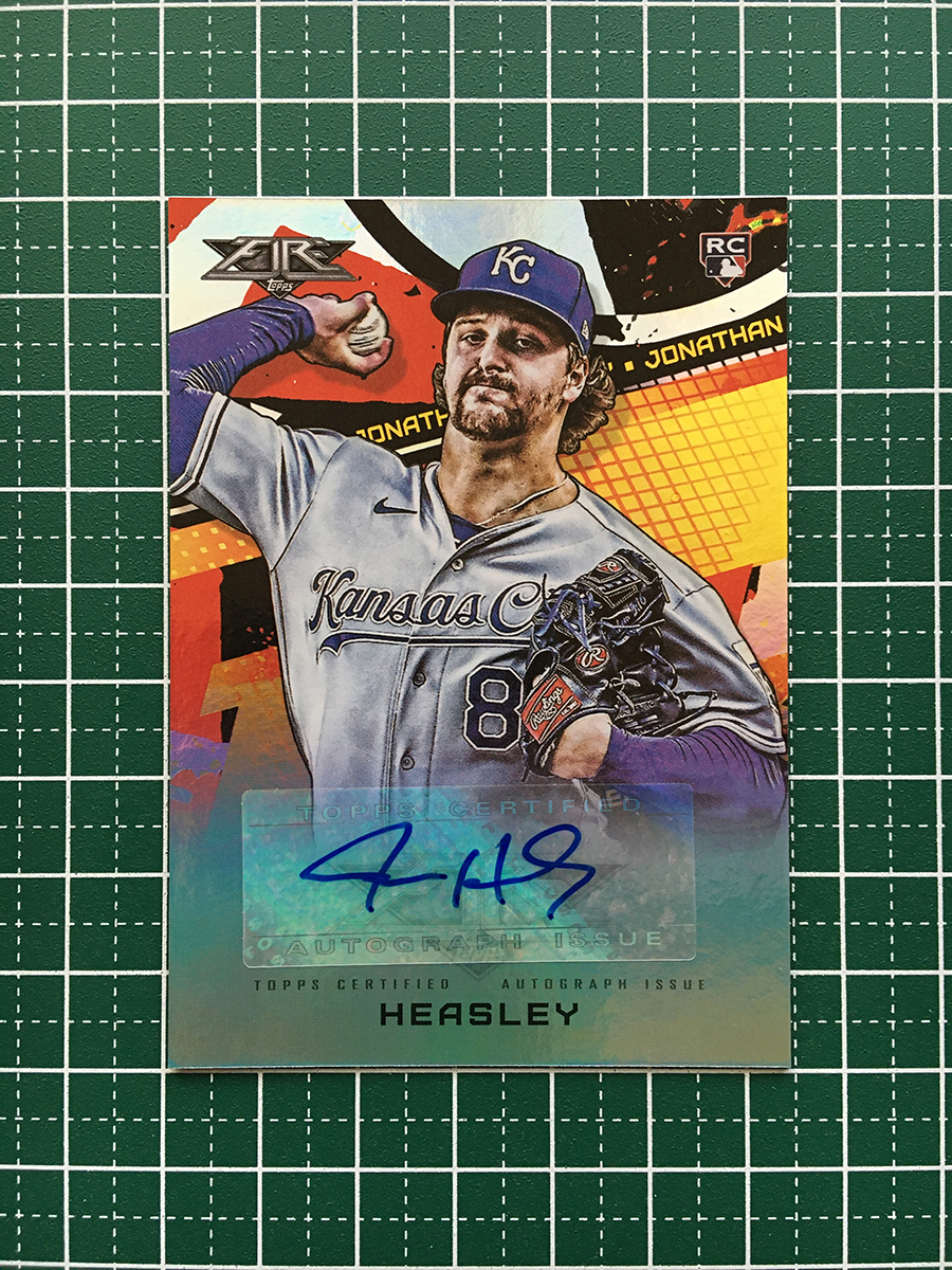 ★TOPPS MLB 2022 FIRE #FA-JH JONATHAN HEASLEY［KANSAS CITY ROYALS］直筆サインカード auto ルーキー「RC」★_画像1