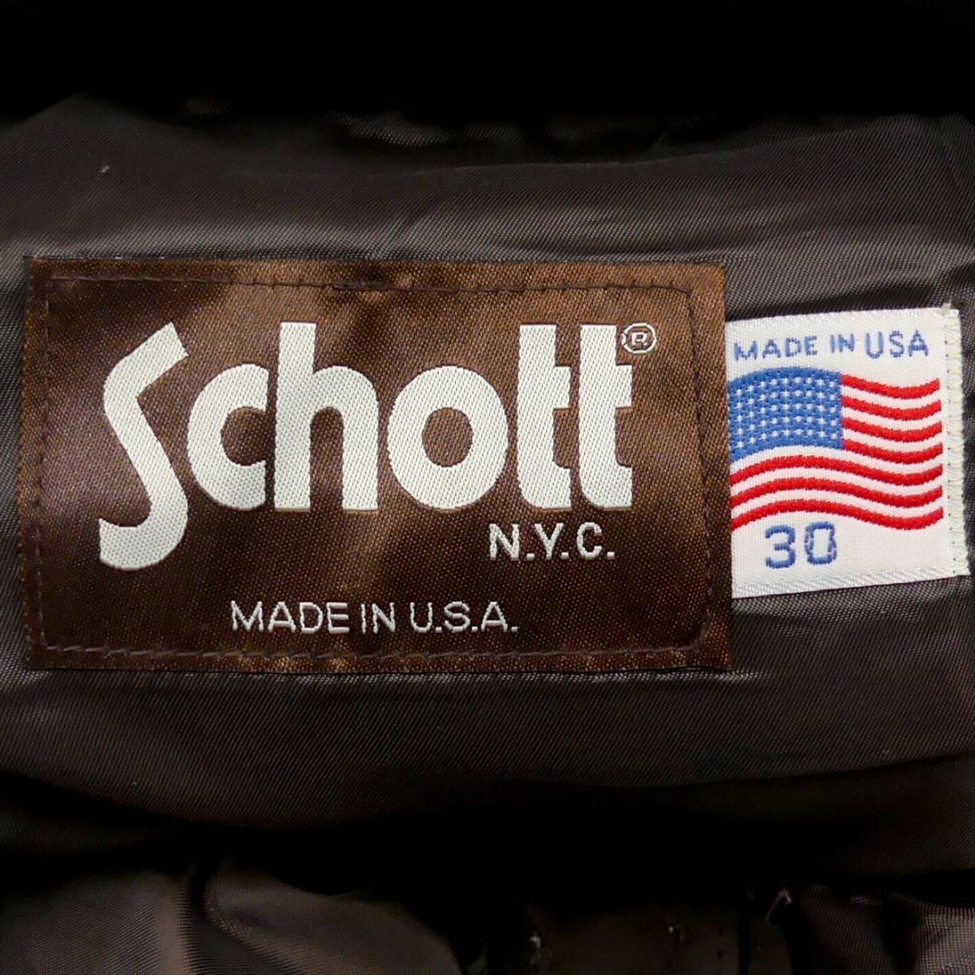 即決★アメリカ製 Schott★W30 レザーパンツ ショット メンズ 茶 本革 ライダースパンツ 本皮 パンクロック ライディング ツーリング_画像8