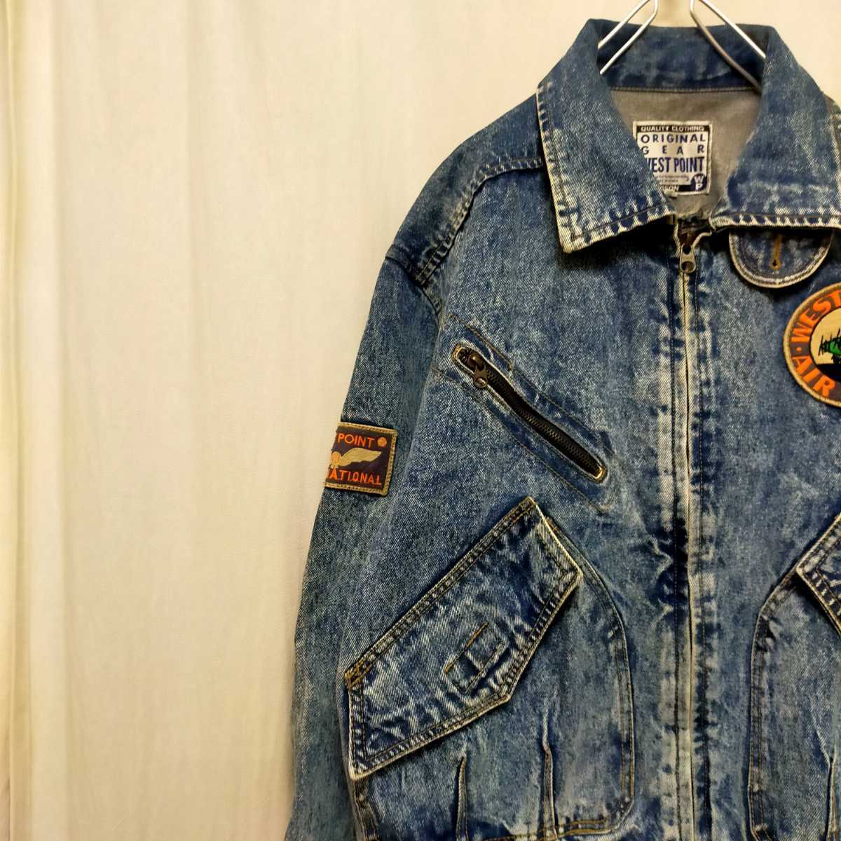 古着 ボブソン west point デニムジャケット フライトジャケット 古着 ボブソン west point デニムジャケット フライトジャケット