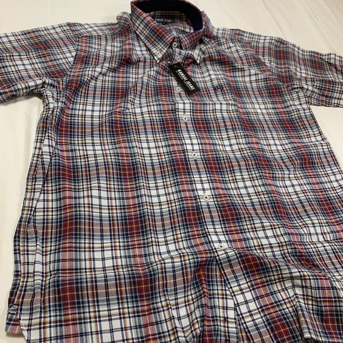 KANSAI JEANS サイズ　3L 長袖シャツ チェックシャツ _画像2