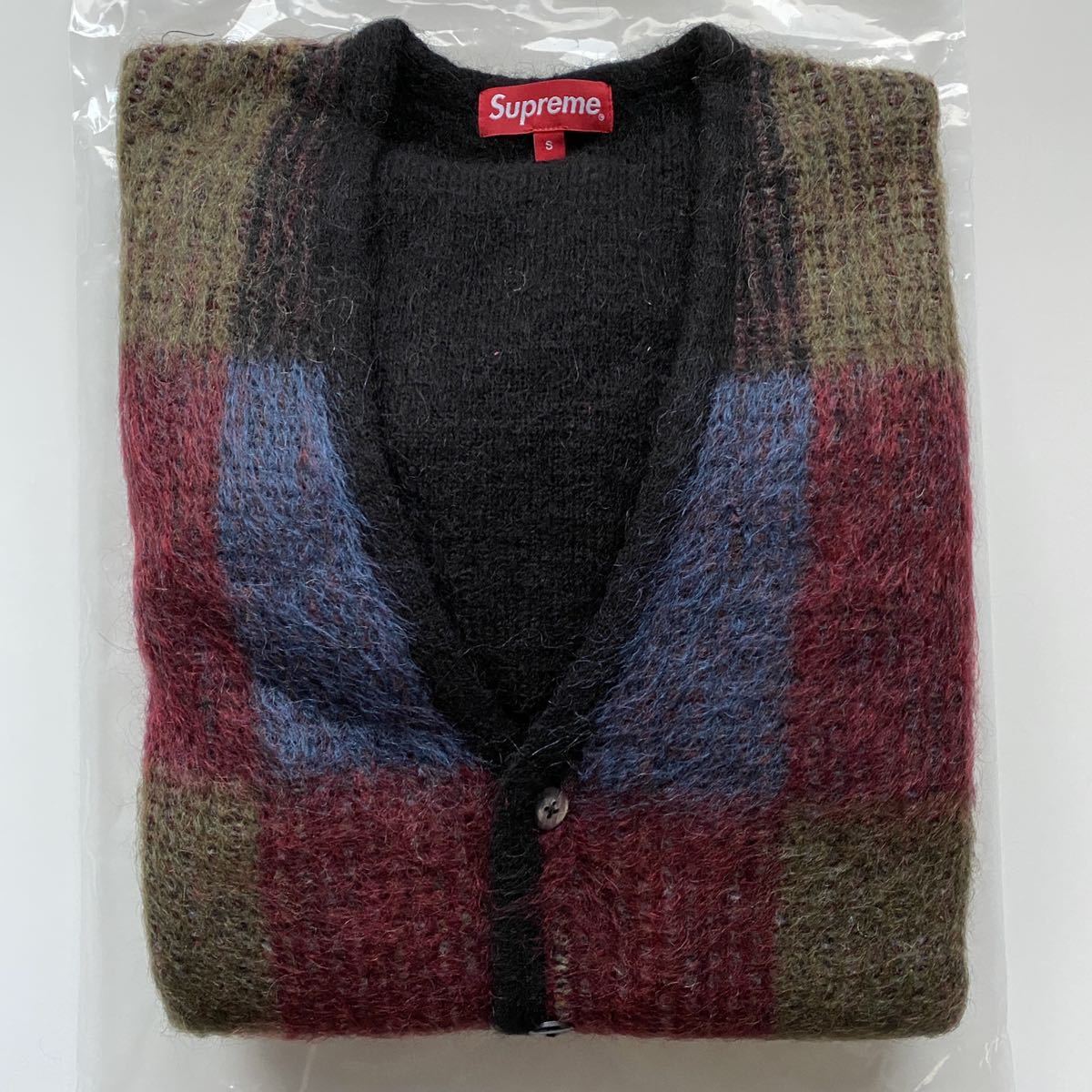 Supreme Brushed Grid Cardigan モヘア カーディガン カーディガン