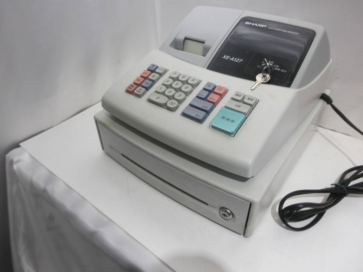 SHARP シャープ レジスター XE-A127 鍵付き 動作確認済み