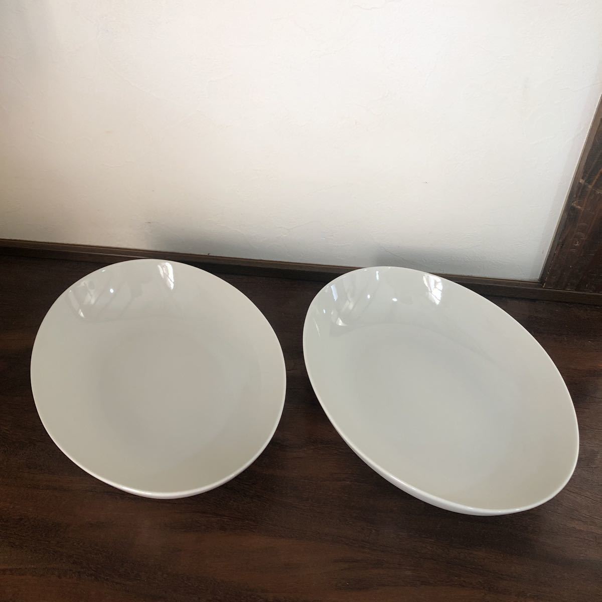 M-8 Muji Ryohin контейнер .... тарелка plate овальный карри тарелка белый посуда совместно MUJI