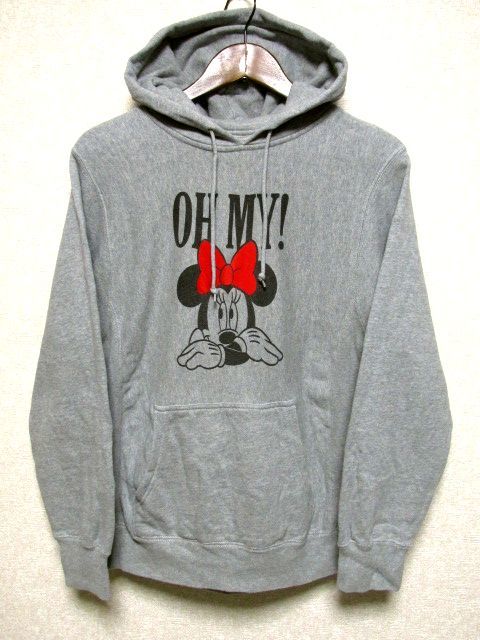 *iks Piaa li limitation *X-girl×Disney minnie print sweat Parker onesize* gray f-ti- X-girl Disney beautiful goods 