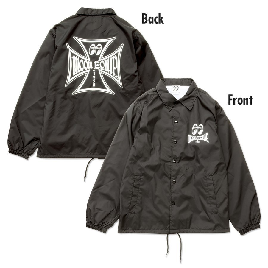 ☆ムーンアイズ MOON Equipped Iron Cross コーチジャケット - L 正規