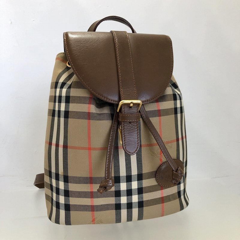 美品 Burberrys バーバリー リュックサック ノバチェック ベージュ ブラウン レザー バックパック コンパクト レディース 質屋の質セブン 美品 Burberrys バーバリー リュックサック ノバチェック ベージュ ブラウン レザー バックパック コンパクト レディース 質屋の質セブン