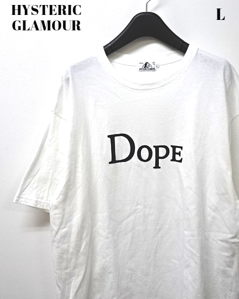 L【HYSTERIC GLAMOUR T.NOGUCHI DOPE Tシャツ 02203CT17 WHITE ヒステリックグラマー 野口強コラボ DOPE Tシャツ ホワイト】