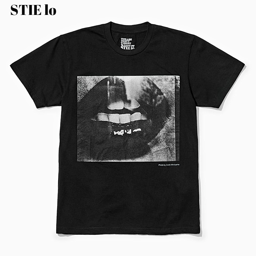 S 新品 【Rags McGREGOR × Stie-lo / 野口強 PHOTO TEE DAIDO MORIYAMA LIP Black ラグスマックレガー スティーロー Tシャツ 森山大道】_画像2