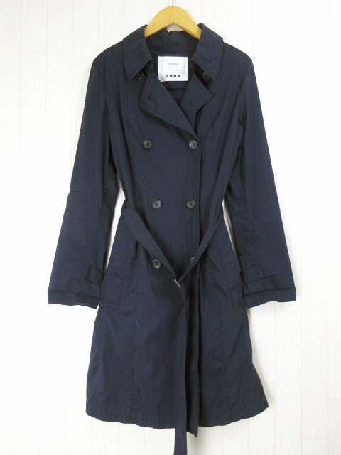  plus tePLST stretch Broad trench coat belt 12-5109003 navy 2 lady's 