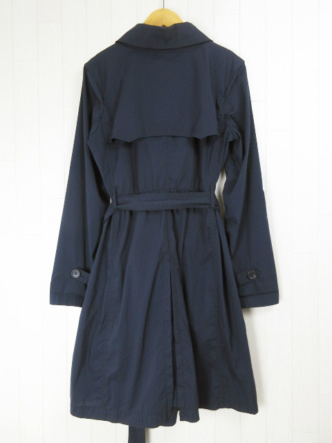  plus tePLST stretch Broad trench coat belt 12-5109003 navy 2 lady's 