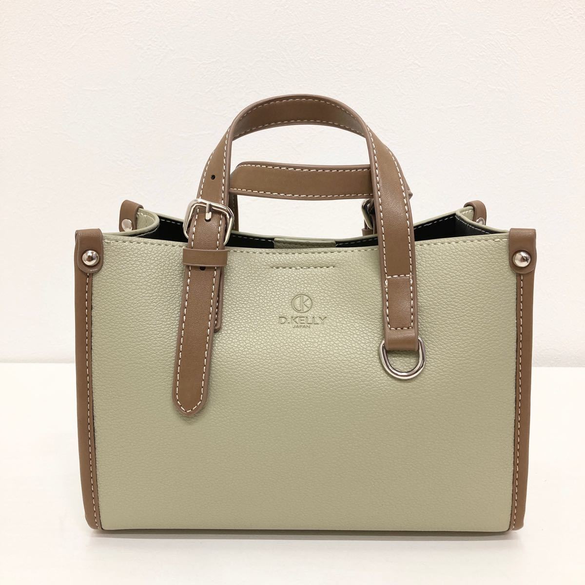 新品 GLOW8月号掲載 D.KELLY スクエア2WAYトートバッグ ハンドバッグ