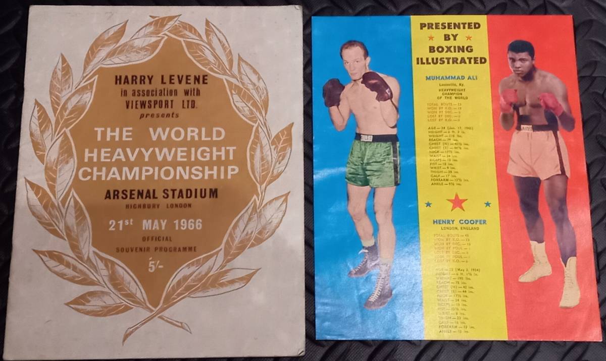 激レア モハメド・アリvsヘンリー・クーパー 第2戦 WBC世界ヘビー級タイトルマッチ 試合プログラム ボクシング