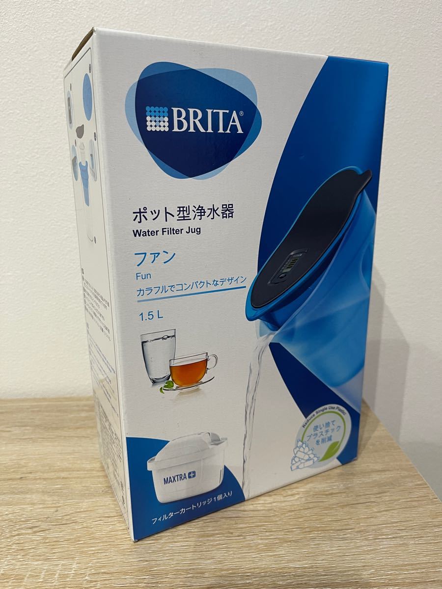 新品 未開封 ブリタ ポット型浄水器 ファン ブルー BRITA KBFNCB1