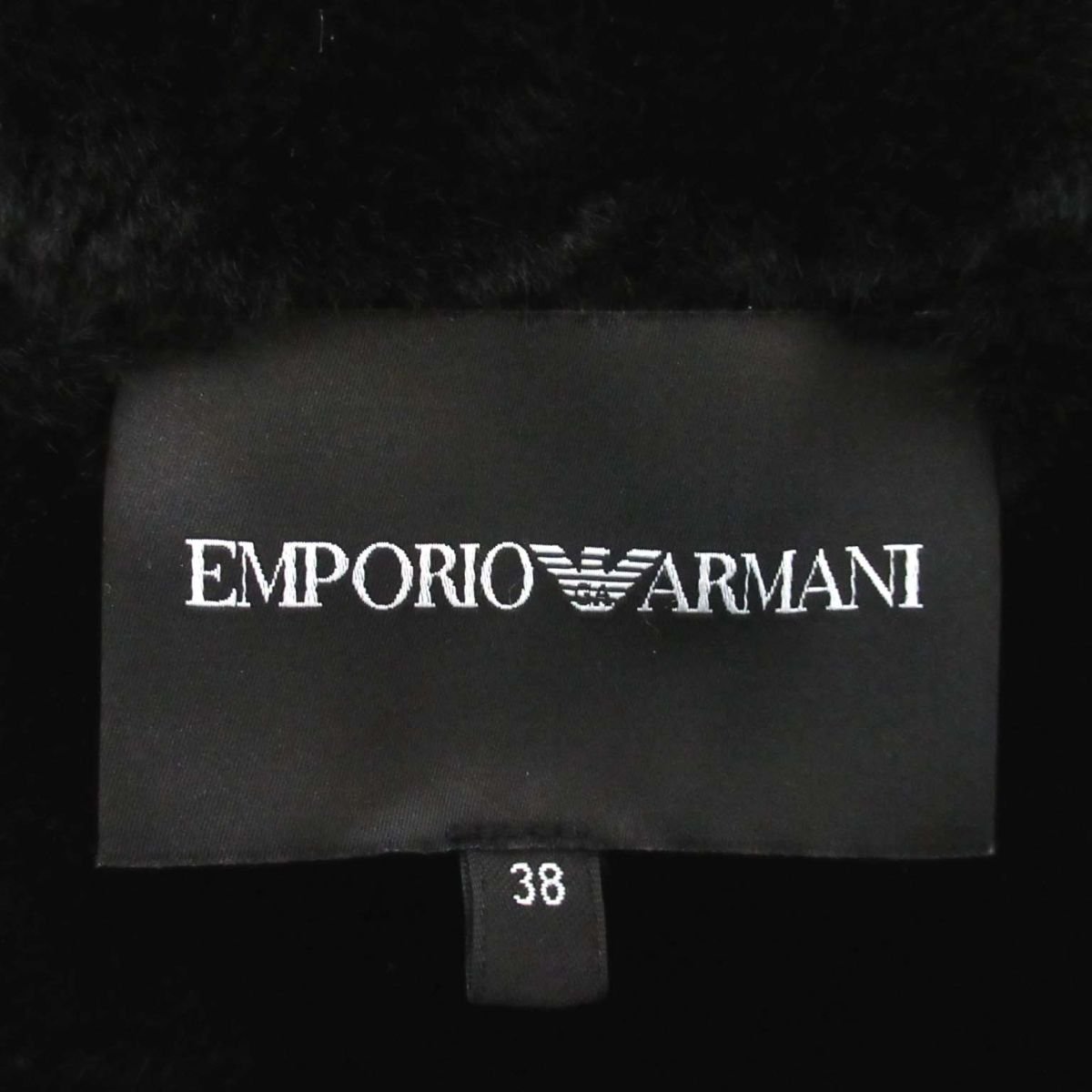  прекрасный товар 2021 год модели Emporio Armani reta кольцо принт обратная сторона боа Zip выше f-ti- жакет 38 серый × оттенок черного C1002