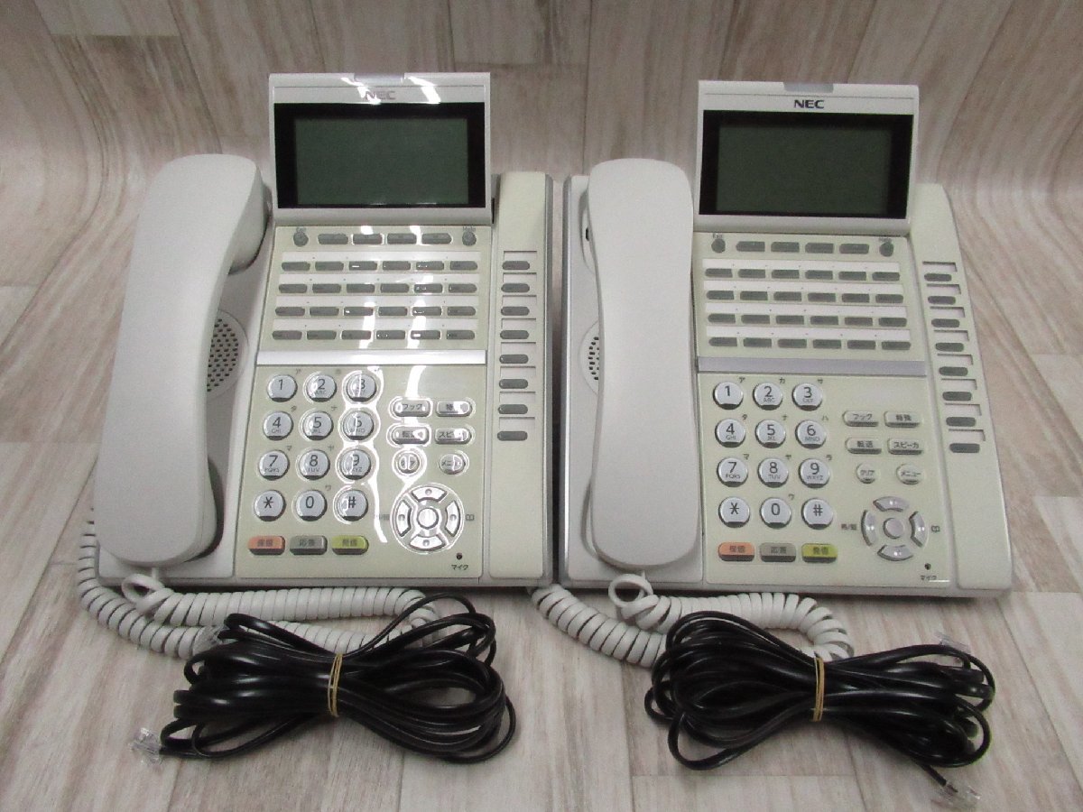 ▲Ω ZZK 4786 保証有 NEC Aspire UX 32ボタンデジタル多機能電話機 DTZ-32D-2D(WH)TEL 2台セット ・祝10000！取引突破！_画像1