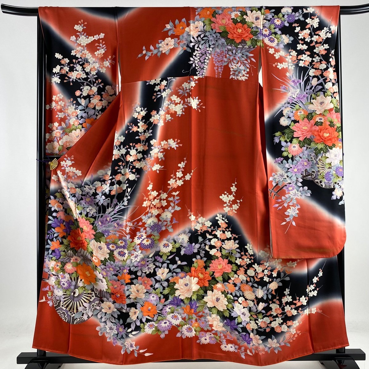 2022新春福袋】 金銀彩 草花 花車 秀品 美品 振袖 【競ナビ】 ぼかし