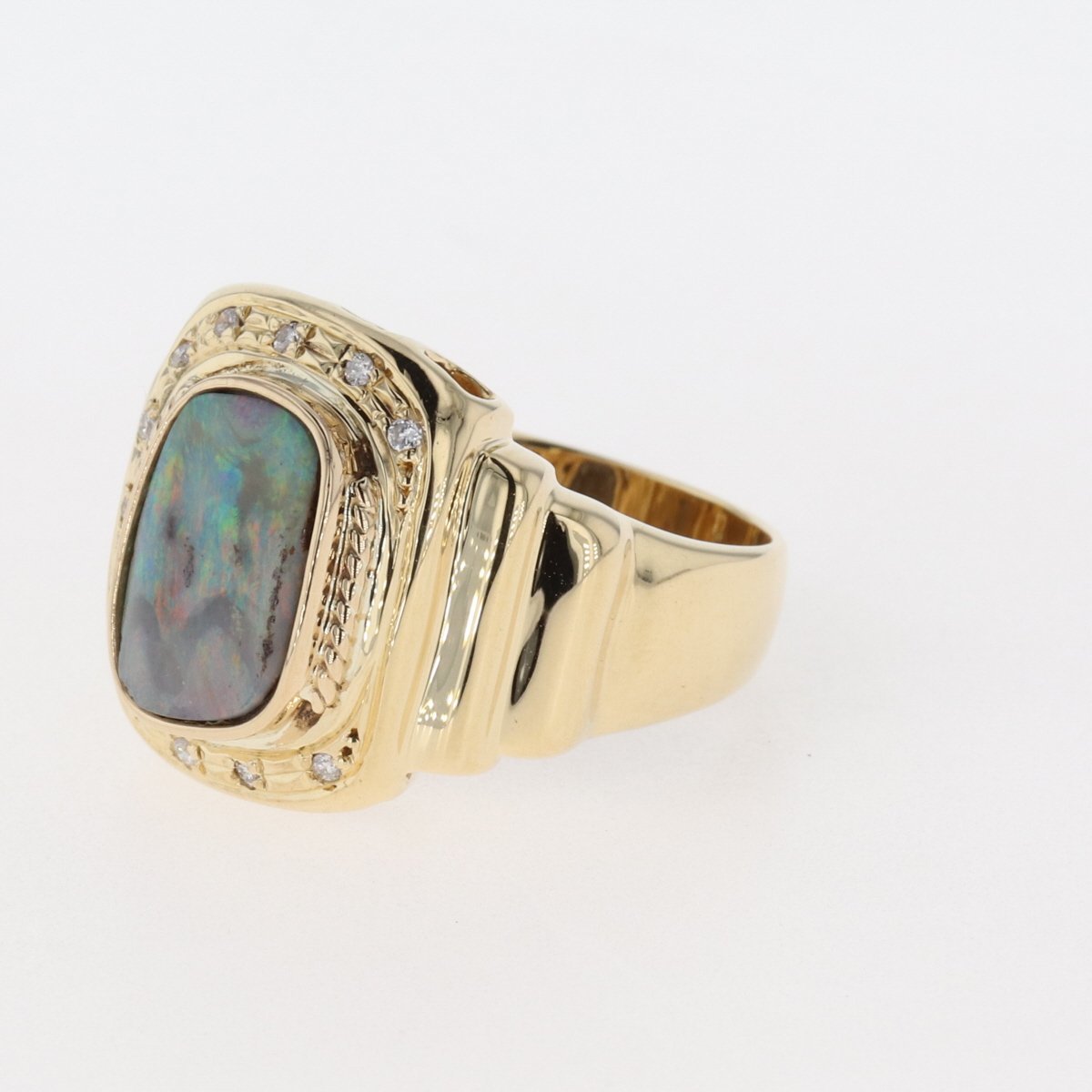 公認ストア uluus jewelry ウルユス ジュエリー 8号 ボルダーオパール リング