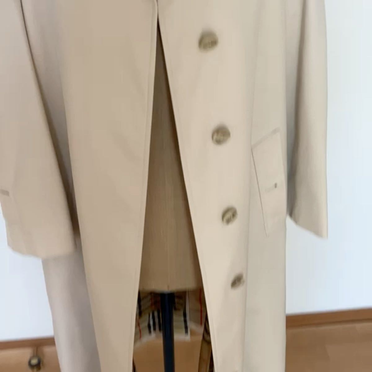 ラッピング不可】 Burberry 裏面フォース馬柄 ロングコート ロング