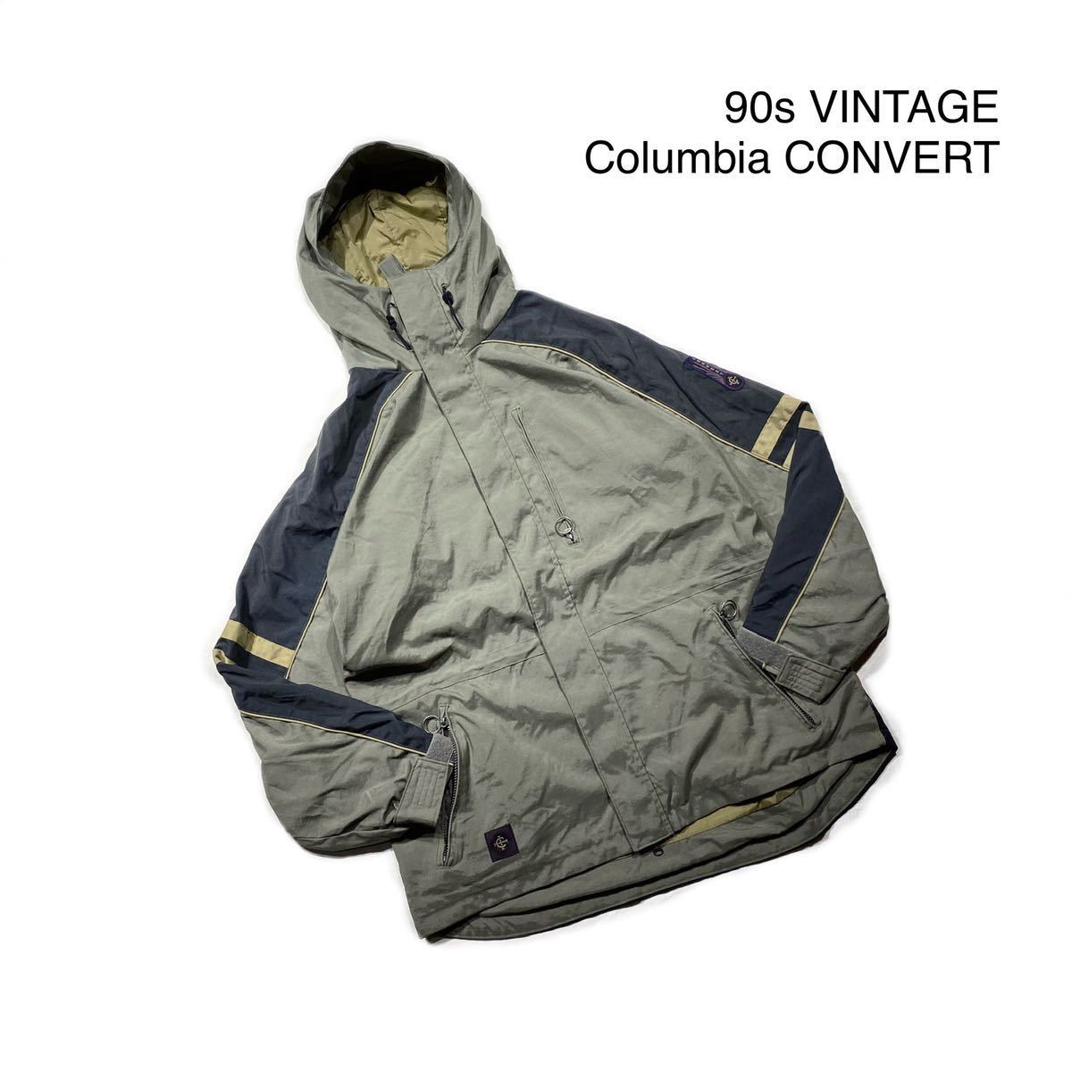OASISリアム着90sビンテージColumbia CONVERTマウンテンパーカー OASISリアム着90sビンテージColumbia CONVERTマウンテンパーカー