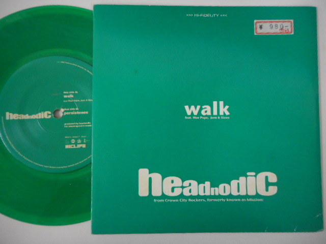 11078 【EP】 Headnodic／Walk 7インチ 日本盤 オリジナル カラーレコード mission CROWN CITY ROCKERS _画像1