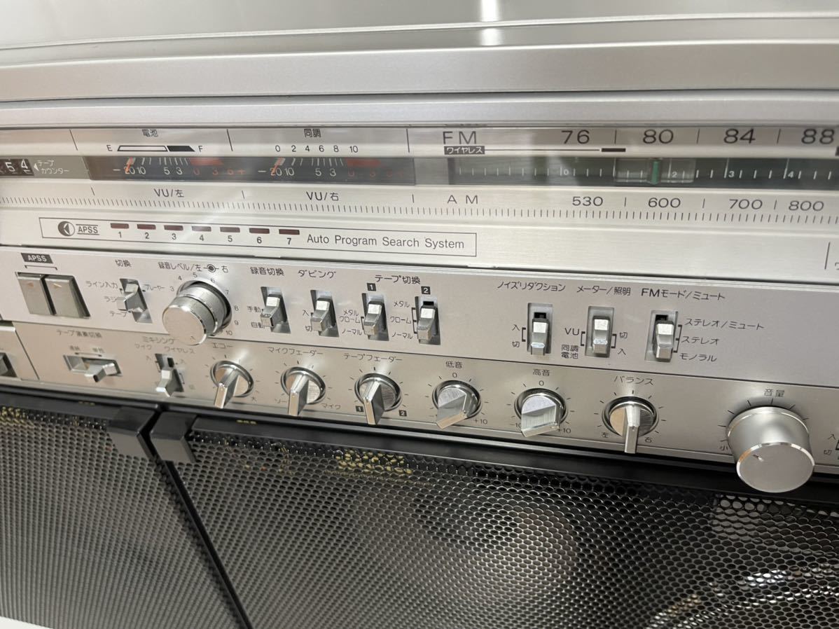 SHARP シャープ GF-909 カセットラジオ ラジカセ 昭和レトロ 動作品