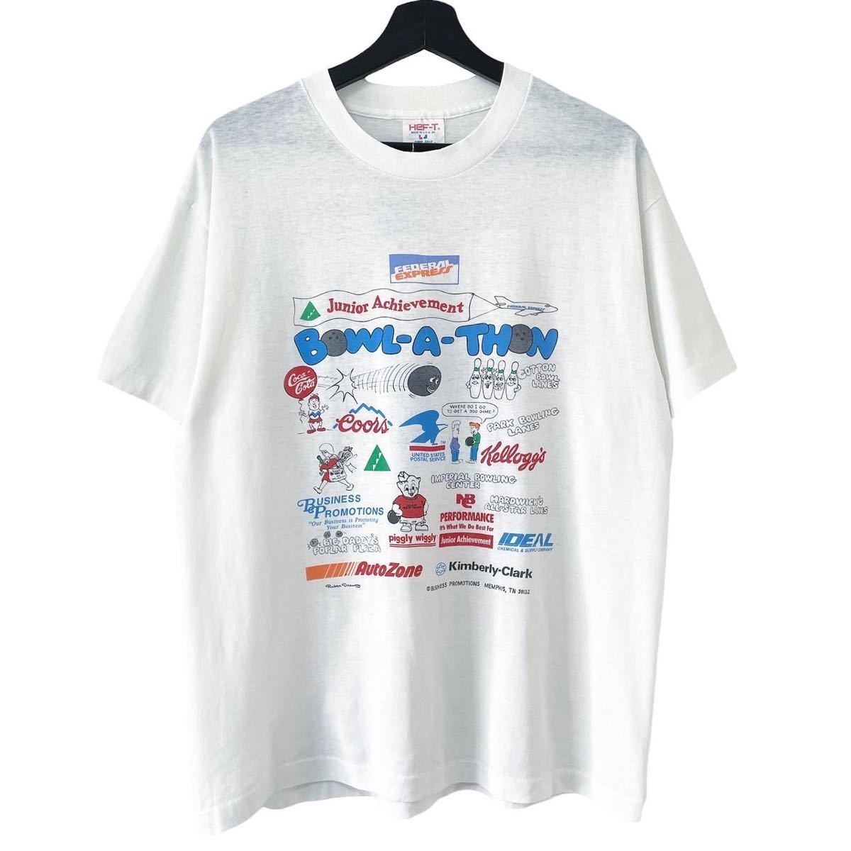 新しい季節 Tシャツ 企業 マルチ 総柄 COMPANY US USA製 □激レア□90s